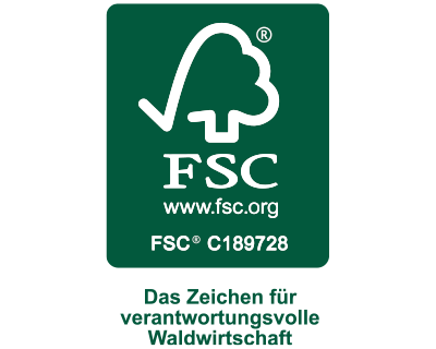 FSC®-Siegel für verantwortungsvolle Waldwirtschaft